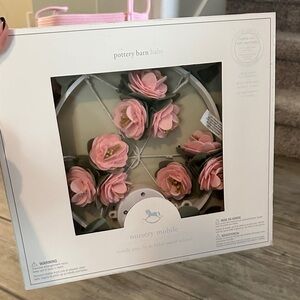 Pottery Barn Baby Nursery Mobile with Pink Flowers